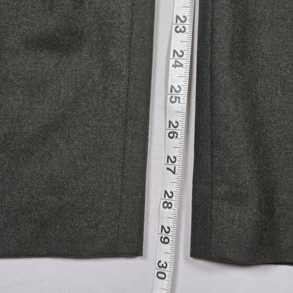 VTG Bogner Sz 10 Long Wool Cashmere Trousers Grey Straight Leg Y2K - Picture 12 of 12